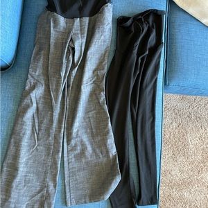 2 pairs size medium maternity pants